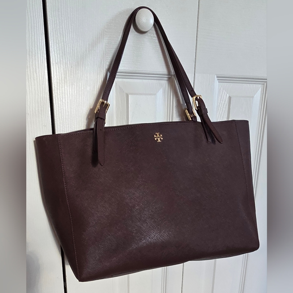 Elegant Tory Burch Brown Tote Bag